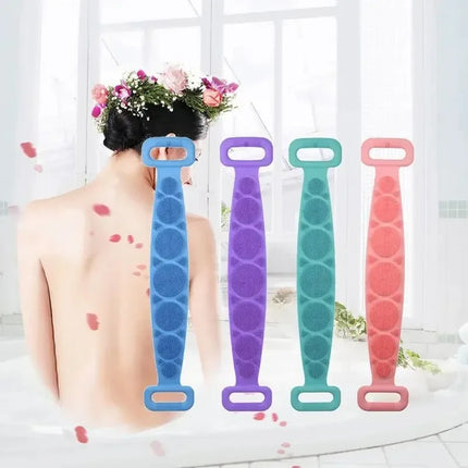 Body Sponge Silicone Brushe Bath Towels Scrubber Rubbing Back Peeling Massage Shower Belt Extended Skin Clean Brushes Bath Brush by zapcart
