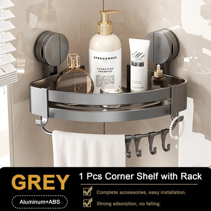 Bathroom Shelf for Shower Wall Mounted Shampoo Bottle Orangizer Shower Corner Rack Storage Punch-free Bathroom Accessories by zapcart