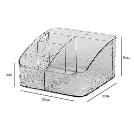 High Quality Plastic Makeup Organizer Transparent Lightweight Versatile Storage Box 3/4-Slot Washable Vanity Case by zapcart