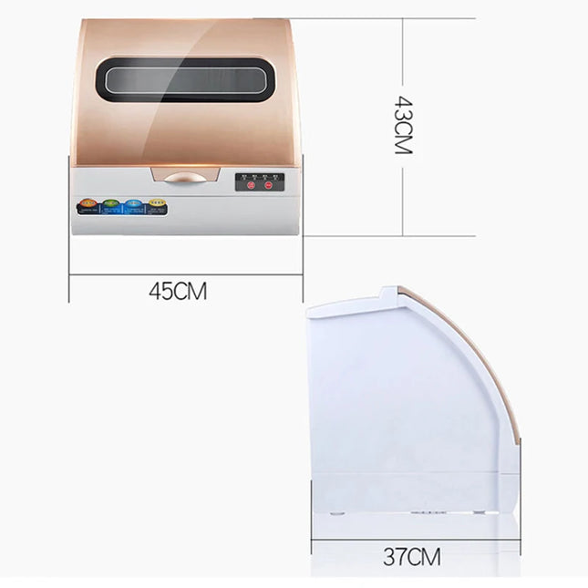 800W Dishwasher Home Desktop Fully Automatic Sterilization and Cleaning Integrated Mini Dishwasher 220V 50Hz by zapcart