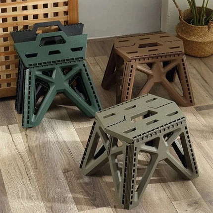 Portable Folding Chair High Load Bearing Durable Foldable Small Stool for Indoor/Outdoor Use, Camping, Hiking, Fishing, BBQ by zapcart