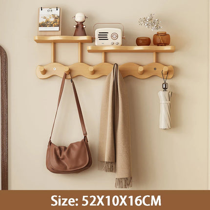 Entrance Hall Coat Rack Wall Mounted Clothes Scarf Storage Hooks Interior Clothing Bag Keys Organizer Hangers with Storage Rack by zapcart