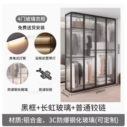 Living Room Bedroom Closet Storage Clothes Cupboard System Wardrobe Display Modern Minimalist Guarda Roupa Trendy Furniture by zapcart