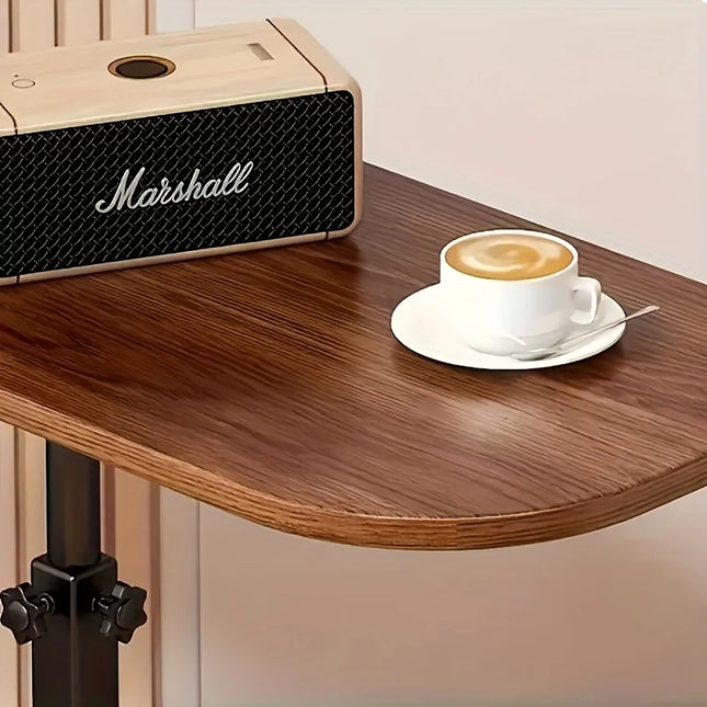 Adjustable height table - with wooden tabletop, portable sofa side table, suitable for coffee, office, and indoor/outdoor use by zapcart