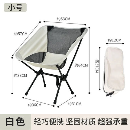 Garden Chair Outdoor Folding Chairs Space Chair Portable Camping Fishing Moon Chair Ultra-light and Portable Patio Furniture by zapcart