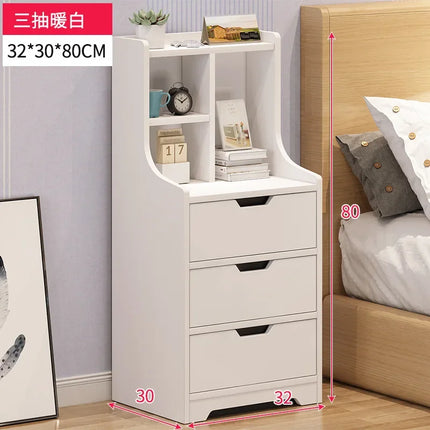 Bedside Table Simple Modern Simple Bedroom Small Bedside Rack Floor-to-ceiling Household Storage Small Cabinet Locker by zapcart