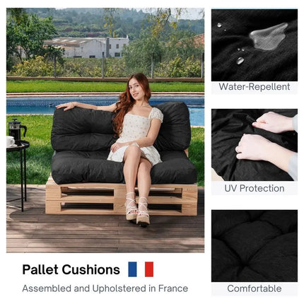 Pallet Cushions Outdoor Water Repellent amp UV Resistant Fabric Highly Comfortable Foam Padded Garden Furniture Cushions 1 Seat by zapcart