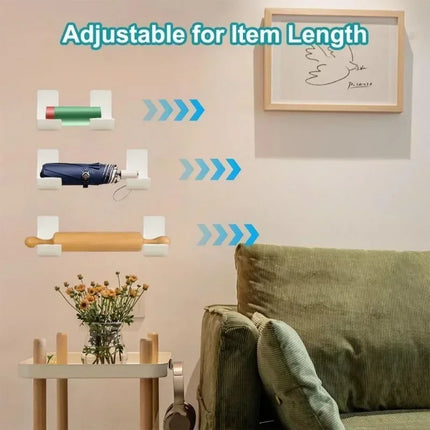 20/2pcs Wall Mount Trash Bag Holders Plastic Poly Bathroom Waste Bag Hook Dispenser Kitchen Freshness Film Roll Storage Rack by zapcart
