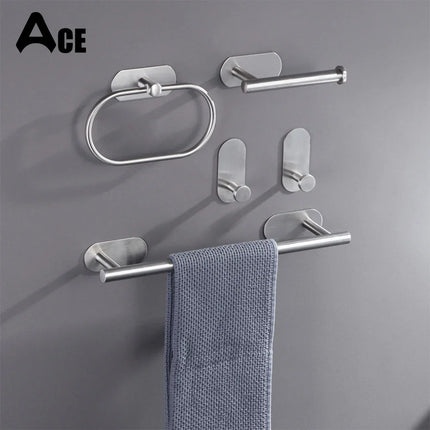 Bath Towel Bar 304 Stainless Steel Towel Rack Towel Ring Toilet Paper Holder Brushed Gold Bathroom Hardware Accessories Set by zapcart