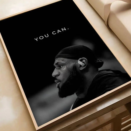 Athlete Inspirational Quotation Poster Home Gym Football Basketball Prints Wall Stickers Paintings for Home Living Room Decor by zapcart