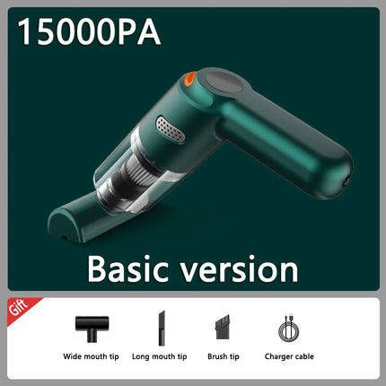 Wireless Mini Vacuum Cleaner 15000PA High Power 120W Cordless Handheld Robot Dust Blower for Car Home Pet Hair by zapcart