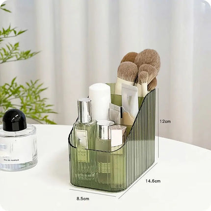High Quality Plastic Makeup Organizer Transparent Lightweight Versatile Storage Box 3/4-Slot Washable Vanity Case by zapcart