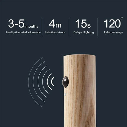 LED Wooden Motion Sensor Night Light | Magnetic & Rechargeable by zapcart