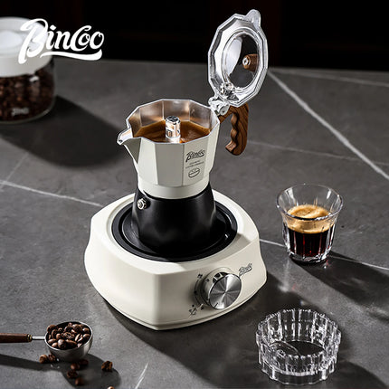 Bincoo Dual Valve Moka Pot Set with Heater, Espresso Coffee Maker, Portable Home Machine, Outdoor Use by zapcart