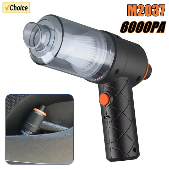 6000Pa Wireless Car Vacuum Cleaner Cordless Handheld Cleaning Robot Auto Vacuums Strong Suction Cleaner For Car by zapcart