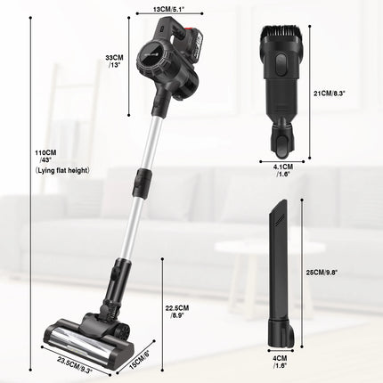 DayPlus 3 IN 1 Cordless Vacuum Cleaner 3800W Hoover Upright Lightweight Handheld Bagless Stick Vacuum Cleaner Brushless 30KPA by zapcart
