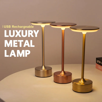 LED Table Lamp Touch Sensor Night Light USB Rechargeable Portable Bedroom Night Light Wireless Reading Lamp Restaurant Hotel Bar by zapcart