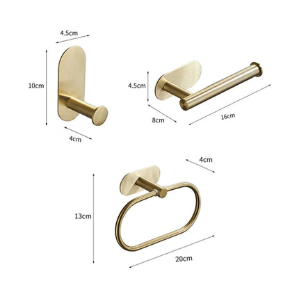Bath Towel Bar 304 Stainless Steel Towel Rack Towel Ring Toilet Paper Holder Brushed Gold Bathroom Hardware Accessories Set by zapcart