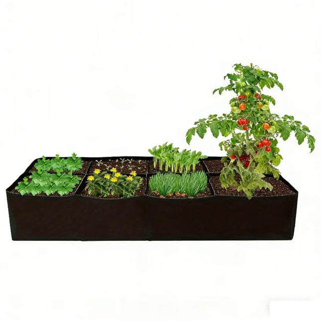 Home Gardening128Gallon8Grid Planting Bag Breathable Thickened Three-Dimensional Vegetable Potato Planting Pot Growth Bag by zapcart