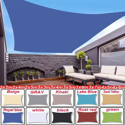 Outdoor Awnings Waterproof Sun Shade Sail Garden Canopi For Terrace Car Canvas Awning Rectangle Pool Sun-Shelter Sunshade Sail3x by zapcart