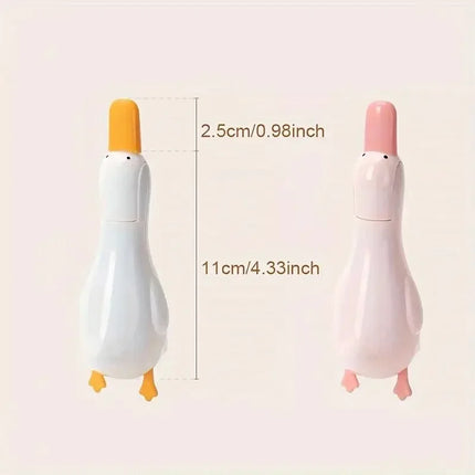 2-in-1 Hair Clip and Cleaning Clip with Duck Shape Design，Multi-functional Garbage Clip Wall-mounted for Bathroom and Kitchen by zapcart