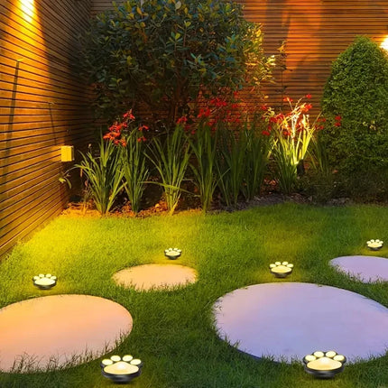 Solar Paw Print Lights, Outdoor Path Lights for Cats And Dogs, LED Street Lights, Yards, Gardens, Pathways, Lawns Solar Lights by zapcart