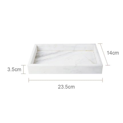 Volakos White Natural Marble Bathroom Set Soap Dispenser Soap Dish Toilet Brush Tissue Box Tray Bathroom Accessories by zapcart