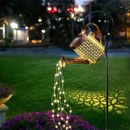 1pc Solar Watering Can with Lights,Solar Lanterns Outdoor Hanging Waterproof Garden Decor,Solar Garden Lights Yard Decorations by zapcart