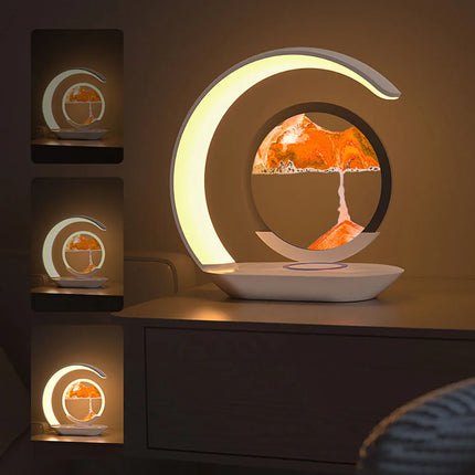 Icsatma Quicksand Table Lamp Wireless Charging Office 3D by zapcart