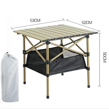 Outdoor Folding Long Table Portable Storage Universal Camping Space Saving Desk Easy To Install with Net Sturdy and Stable Table by zapcart
