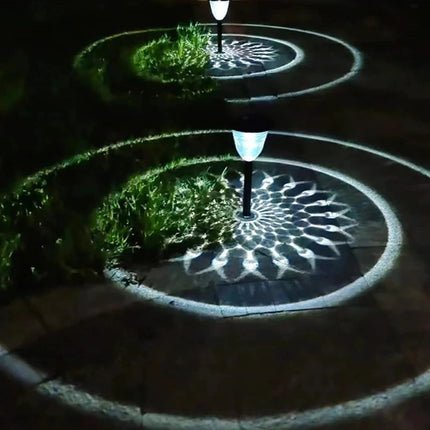 Solar Light Outdoor Waterproof Circle Shadow Lawn Solar Powered Pathway Garden Light LED Landscape Light Decorative for Walkway by zapcart