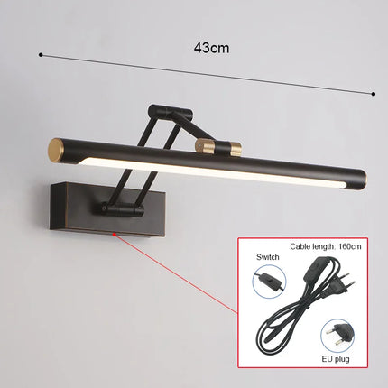 Mirror Light LED Wall Lamp Modern Bathroom Wall Light 43cm 58cm AC85 - 265V Indoor Lighting Bedroom Wall Sconces Light Fixtures by zapcart