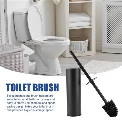 Toilet Brush and Holder Set Black Long Handle Toilet Bowl Cleaners Brush for Bathroom Storage and Organization by zapcart