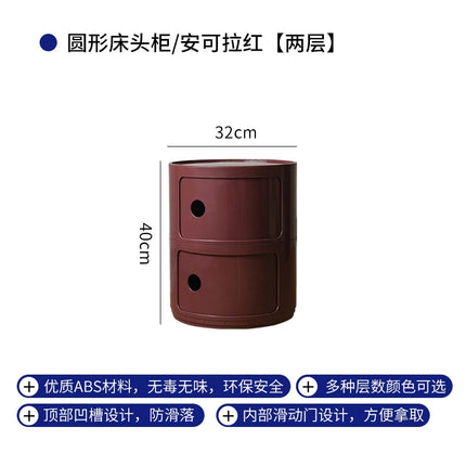 Plastic Bedroom Bedside Cabinets Nordic Round Simple Nightstands Creative Mini Small Night Stand Table De Chevet Home Furniture by zapcart