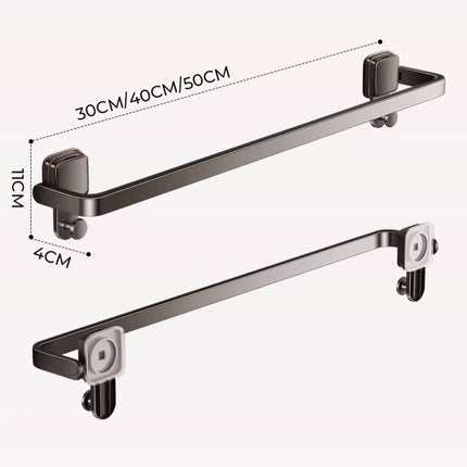 Ruithoe Suction Cup Folding Towel Rack No Drill Wall Mount Apartment 30 40 50 Cm by zapcart