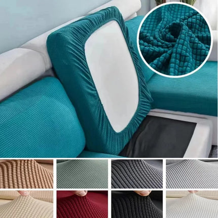 Polar Fleece Sofa Seat Cushion Cover – Elastic Furniture Protector for Living Room by zapcart