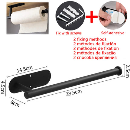 Adhesive Toilet Paper Holder Kitchen Roll Towel Rack Napkin Dispenser Absorbent Stand Tissue Hanger Bathroom Accessories by zapcart