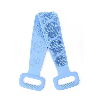 Body Sponge Silicone Brushe Bath Towels Scrubber Rubbing Back Peeling Massage Shower Belt Extended Skin Clean Brushes Bath Brush by zapcart