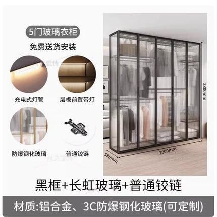 Living Room Bedroom Closet Storage Clothes Cupboard System Wardrobe Display Modern Minimalist Guarda Roupa Trendy Furniture by zapcart