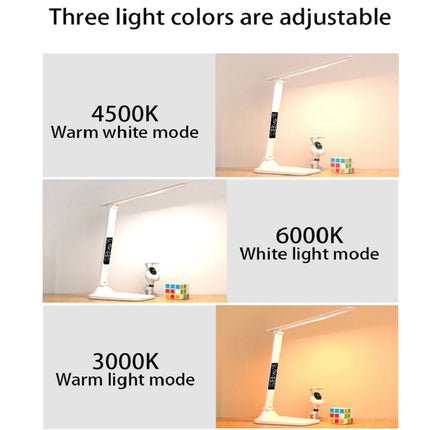 Zapcart Folding Desk Lamp USB Reading Touch Dimmable Alarm by zapcart