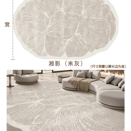 French Style Carpets for Living Room Light Luxury Bedroom Decor Carpet Art Fluffy Soft Irregular Shape Rug Home Thick Plush Mat by zapcart