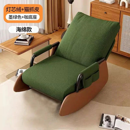 Rocking Chair Household Reclining And Sleeping Lazy Sofa Balcony Adult Leisure Living Room Single Lunch Break Adjustable Recline by zapcart
