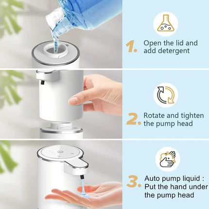 Automatic Soap Dispenser Infrared Sensor Hand Sanitizer USB Rechargeable Foam Hand Sanitizer Applicable To Kitchen And Bathroom by zapcart