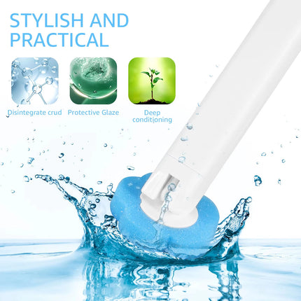 Upgrade Disposable Head Toilet Brush Set with Long Handle, Hygienic Replacement Cleaning Kit for Home Bathroom & WC Accessories by zapcart
