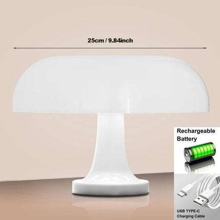 Classic Mushroom Table Lamp Modern Bauhaus Art Table Lamp Bedroom Bedside Lamp Danish Designer Orange Decorative Table Lamp by zapcart