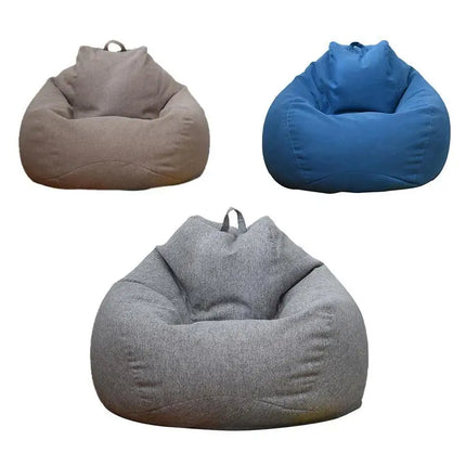 Lazy Sofa Cover Bean Bag Lounger Chair Sofa Seat Living Room Furniture Without Filler Beanbag Sofa Bed Pouf Puff Couch Tatami by zapcart