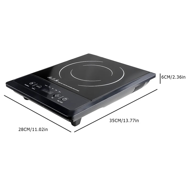 2200W Electric Induction Hob Portable Single Cooker Hot Plate Hobs Cooking Stove by zapcart