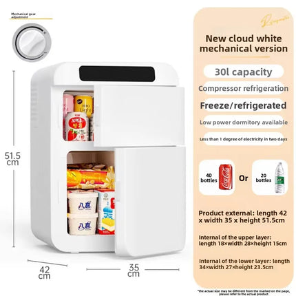 2025 New Dual Temperature Refrigerator, Separate Controls for Freezer/Fridge, Low Noise Apartment S1ize Dual Cooling Fridge by zapcart