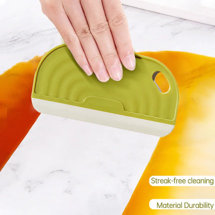 Hangable Silicone Squeegee For Glass And Tiles Reusable No Squeak Home Use by zapcart