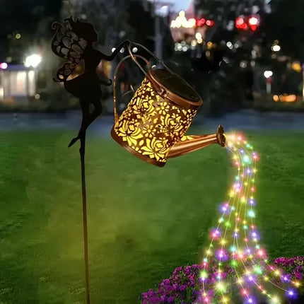 1pc Solar Watering Can with Lights,Solar Lanterns Outdoor Hanging Waterproof Garden Decor,Solar Garden Lights Yard Decorations by zapcart